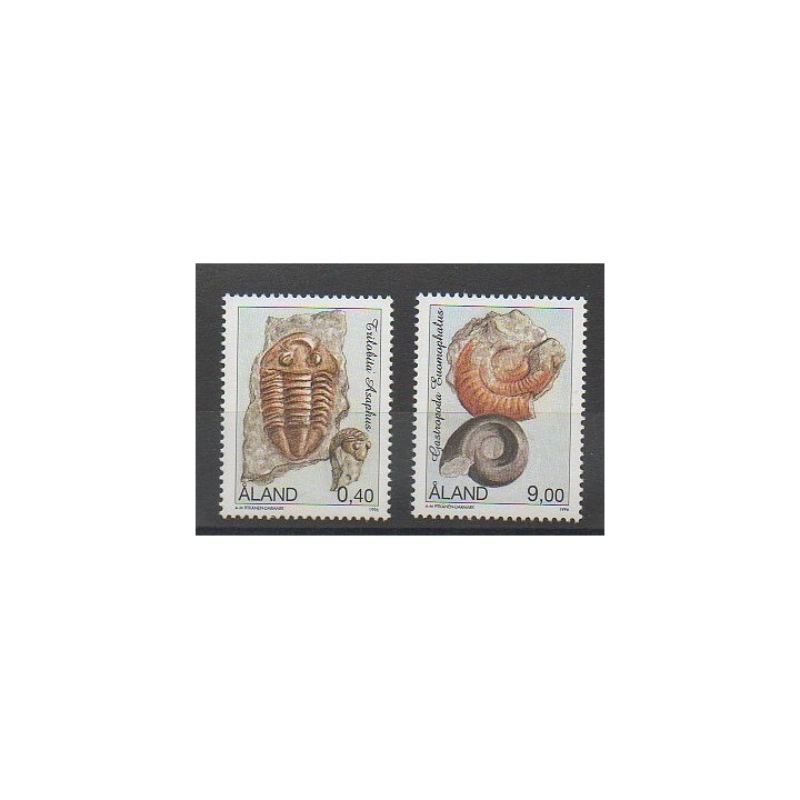 Timbres - Aland - 1996 - No 118/119 - Minéraux - Pierres précieuses