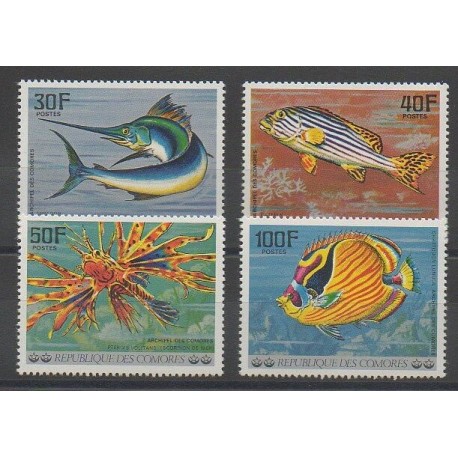Comoros - 1977 - Nb 191/194 - Sea animals
