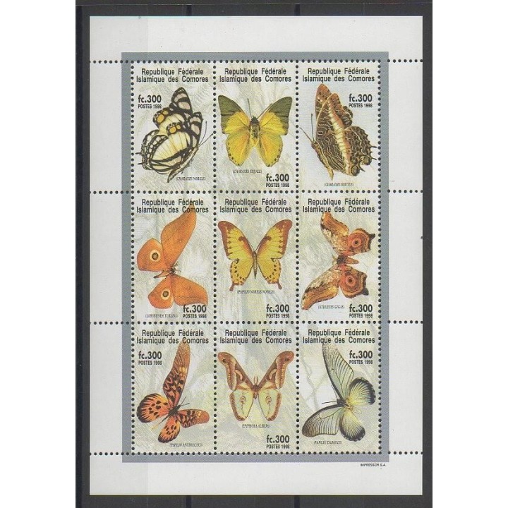 Stamps - Comoros - 1998 - Nb 792/800 - Insects