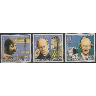 Timbres - Tchad - 1985 - No PA291/PA293 - Célébrités