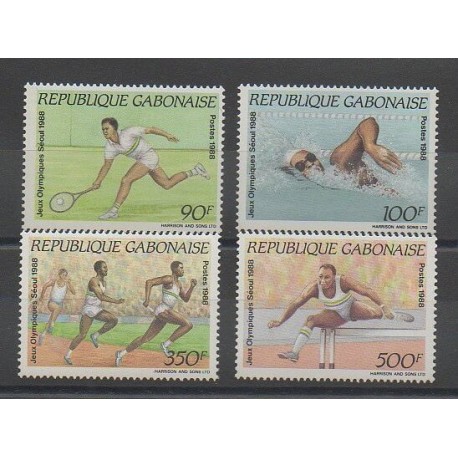 Gabon - 1988 - No 650/653 - Jeux Olympiques d'été