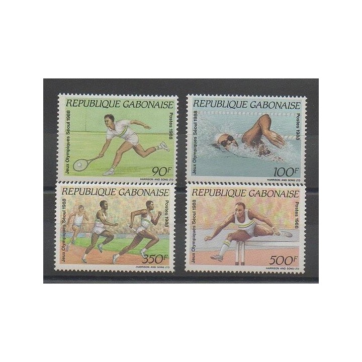 Stamps - Gabon - 1988 - Nb 650/653 - Summer Olympics