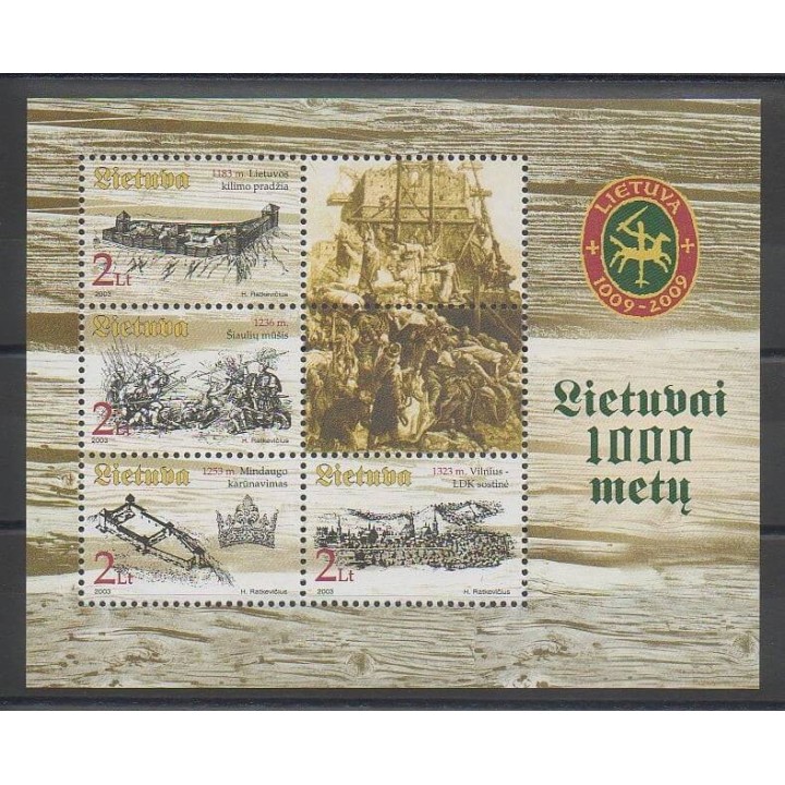 Timbres - Lituanie - 2003 - No BF28 - Histoire