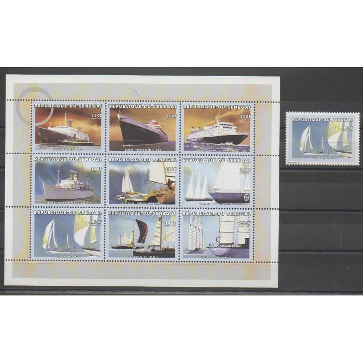 Timbres - Sénégal - 1999 - No 1448/1457 - Bateaux