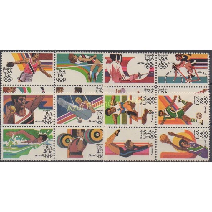 Timbres - Thème jeux olympiques d'été - États-Unis - 1983 - No 1487/90 - PA 95 / PA 106