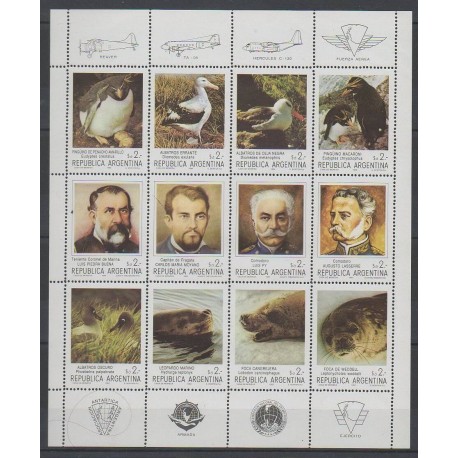Argentine - 1983 - No 1392/1403 - Oiseaux - Régions polaires