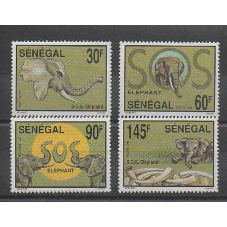 Sénégal - 1994 - No 1057/1060 - Mammifères - Espèces menacées - WWF