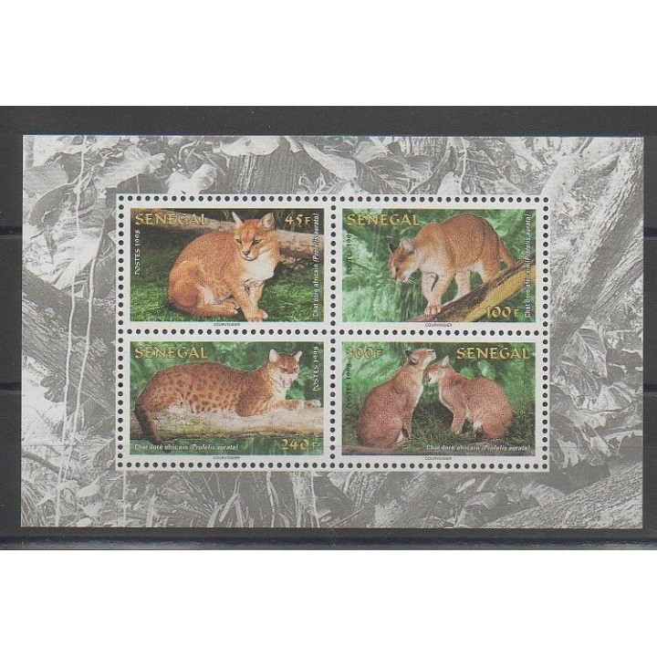Timbres - Sénégal - 1997 - No BF43A - Chats