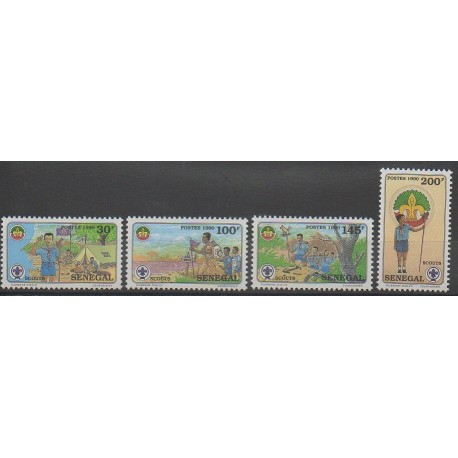 Sénégal - 1990 - No 881/884 - Scouts