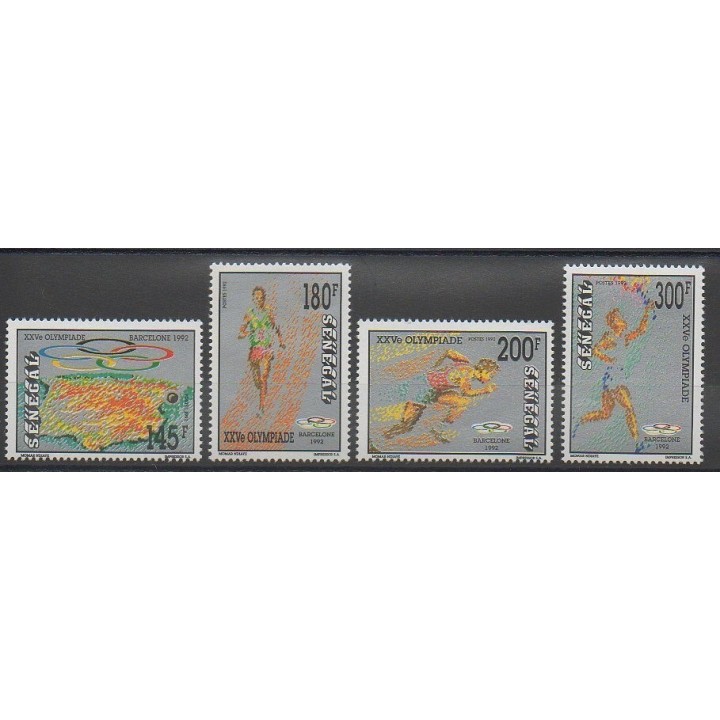 Timbres - Sénégal - 1992 - No 989/992 - Jeux Olympiques d'été