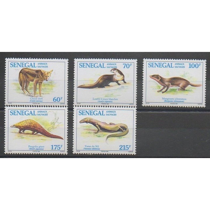 Timbres - Sénégal - 1994 - No 1077/1081 - Mammifères