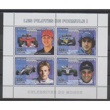 Congo (République démocratique du) - 2006 - No 1757/1760 - Voitures - Sports divers