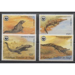 Congo (Republic of) - 1987 - Nb PA361/PA364 - Reptils
