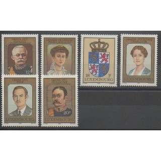 Stamps - Luxembourg - 1990 - Nb 1203/1208 - Royalty