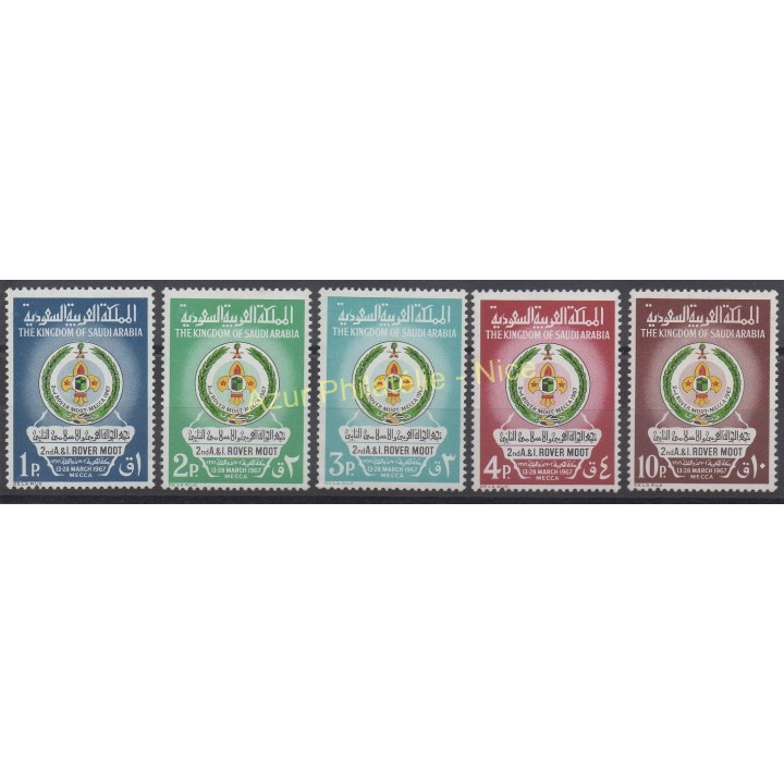 Timbres - Thème scouts - Arabie saoudite - 1967 - No 297/301