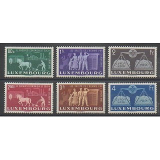 Stamps - Luxembourg - 1951 - Nb 443/448 - Europe