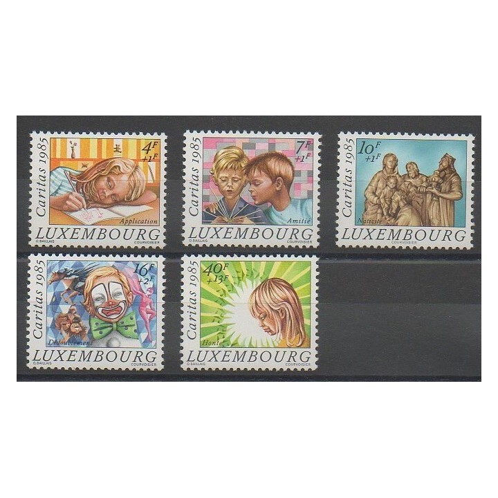 Timbres - Luxembourg - 1985 - No 1088/1092 - Enfance