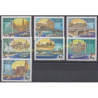 Timbres - Thème ponts - Hongrie - 1985 - No 2959/2965