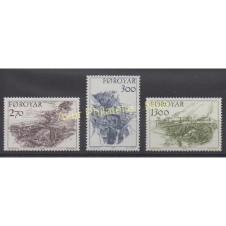Timbres - Thème ponts - Féroé (Iles) - 1986 - No 136/138