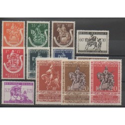 Belgique - 1942 - No 603/614