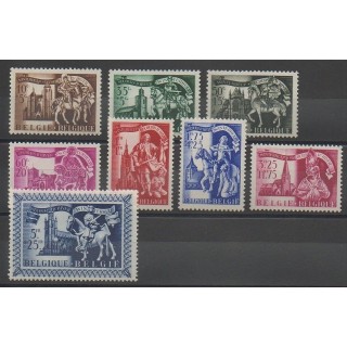 Stamps - Belgium - 1943 - Nb 631/638