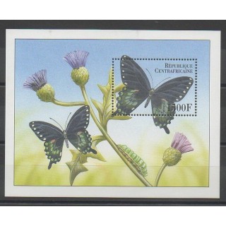 Stamps - Central African Republic - 1999 - Nb BF173 - Insects