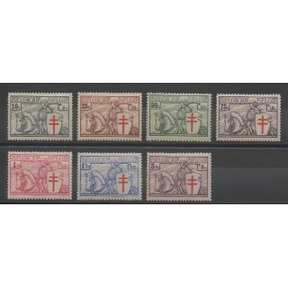 Stamps - Belgium - 1934 - Nb 394/400 - Mint hinged