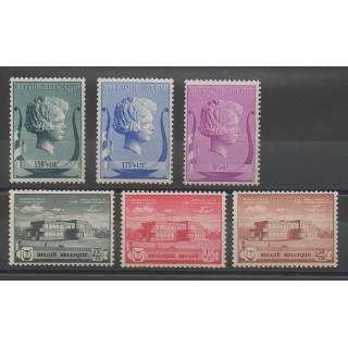 Timbres - Belgique - 1940 - No 532/537