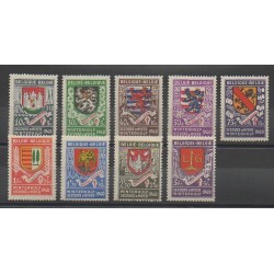 Belgium - 1941 - Nb 538/546 - Coats of arms