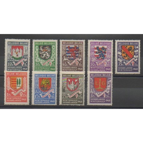 Belgium - 1941 - Nb 538/546 - Coats of arms