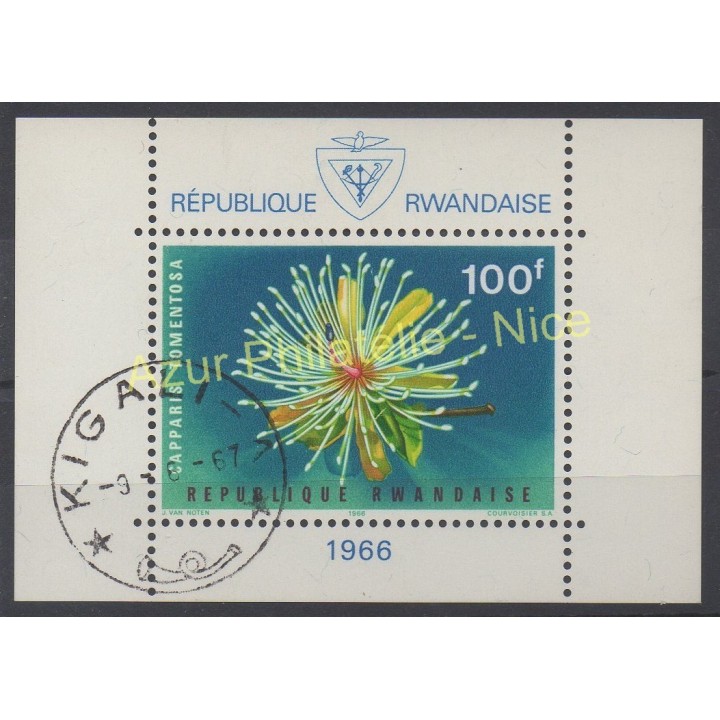 Timbres - Thème fleurs  - Rwanda - 1966 - No BF 6