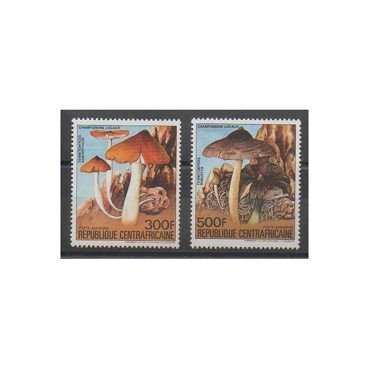 Timbres - Centrafricaine (République) - 1984 - No PA308A/PA308B - Champignons