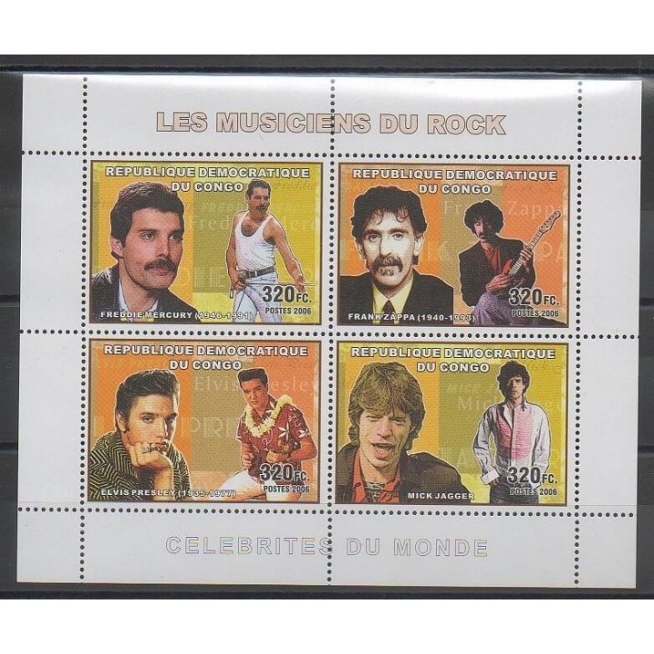 Stamps - Congo (Democratic Republic of) - 2006 - Nb 1725/1728 - Music