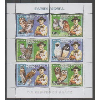 Timbres - Congo (République démocratique du) - 2006 - No 1703/1708 - Scouts - Oiseaux