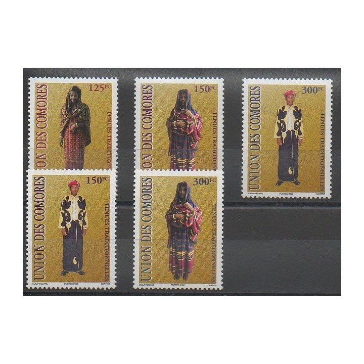 Timbres - Comores - 2002 - No 1164/1168 - Costumes Uniformes