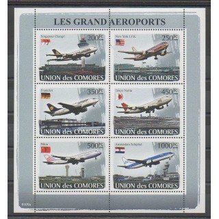 Timbres - Comores - 2008 - No 1243/1248 - Avions