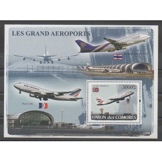 Timbres - Comores - 2008 - No BF122 - Avions