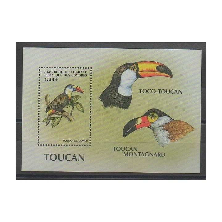 Stamps - Comoros - 1999 - Nb BF77 - Birds