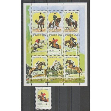 Sénégal - 1999 - No 1400/1409 - Sports divers - Chevaux