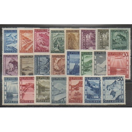 Autriche - 1945 - No 600/622 - Sites