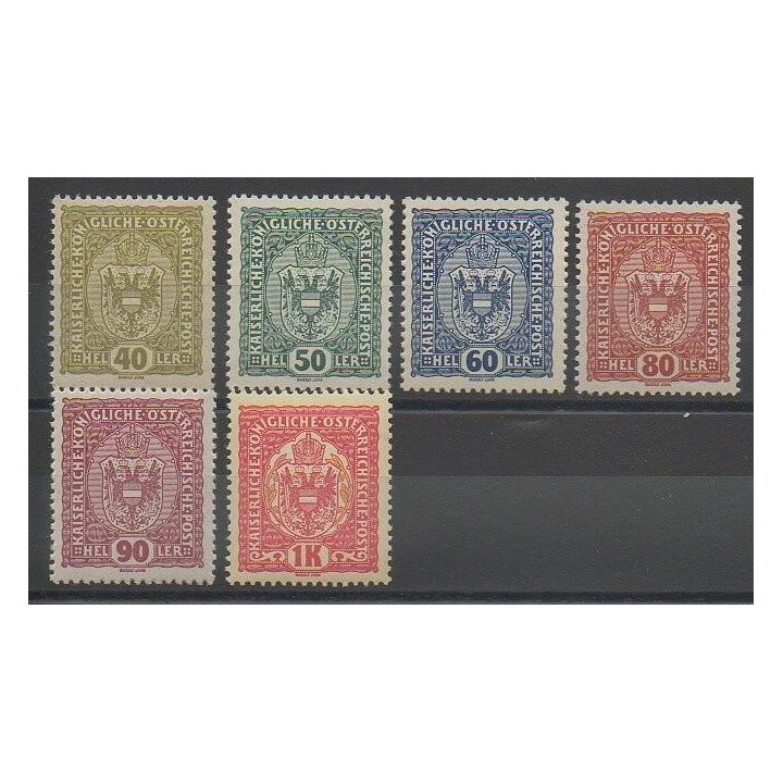 Timbres - Autriche - 1916 - No 152/157