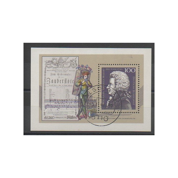 Stamps - West Germany (FRG) - 1991 - Nb BF25 - Music - Used