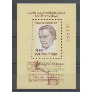 Stamps - Hungary - 1982 - Nb BF163 - Music