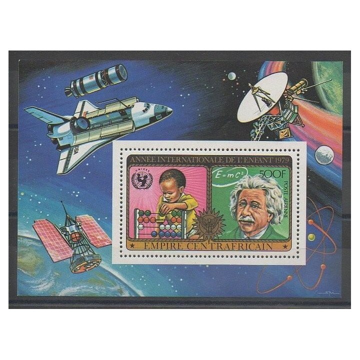 Stamps - Central African Republic - 1979 - Nb BF32 - Childhood - Science