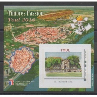 Timbres - France - Feuillets FFAP - 2016 - No FFAP12 - Sites  - Ballons - Dirigeables