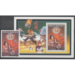 Stamps - Madagascar - 1996 - Nb 1434 + BF - Music