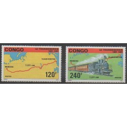 Congo (République du) - 1991 - No 903/904 - Trains