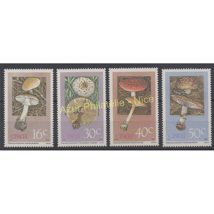 Stamps - Theme mushrooms - Ciskei - 1988 - Nb 145/148