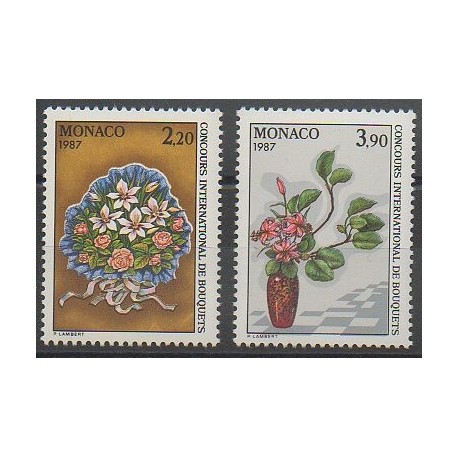 Monaco - 1986 - No 1551/1552 - Roses - Fleurs