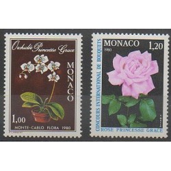 Monaco - 1979 - Nb 1199/1200 - Roses - Orchids